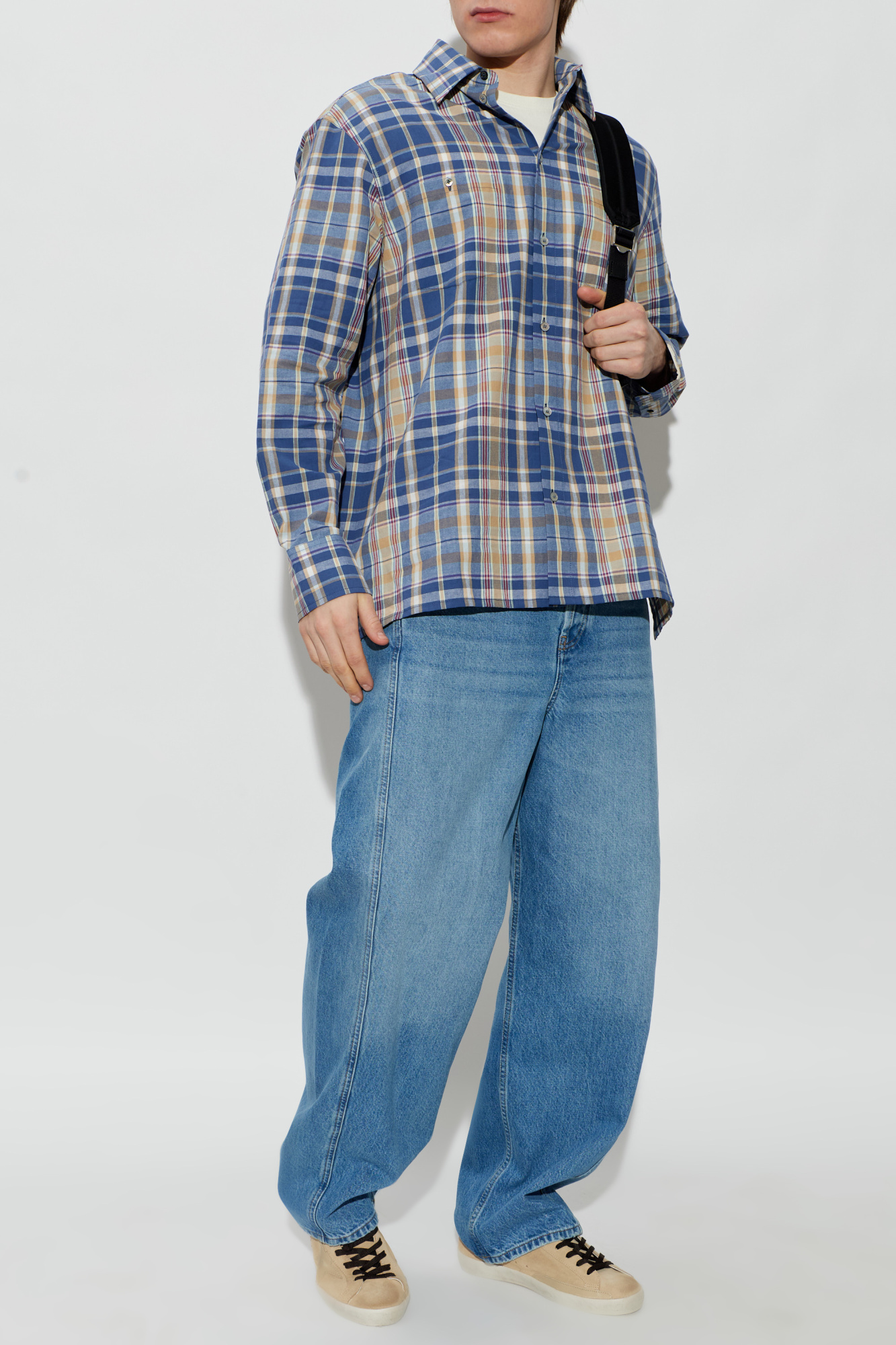 Blue Shirt with a check pattern Golden Goose - Vitkac Slovakia